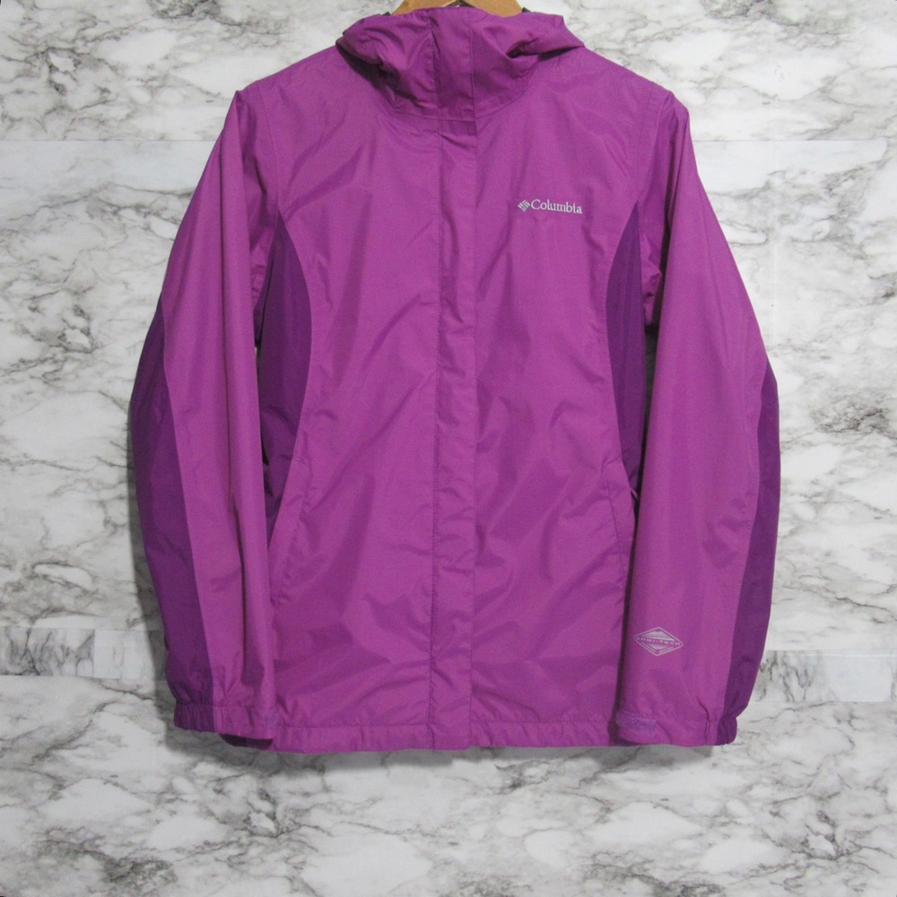 Columbia Women’s Arcadia II Rain Jacket Pink and Purple Size Small